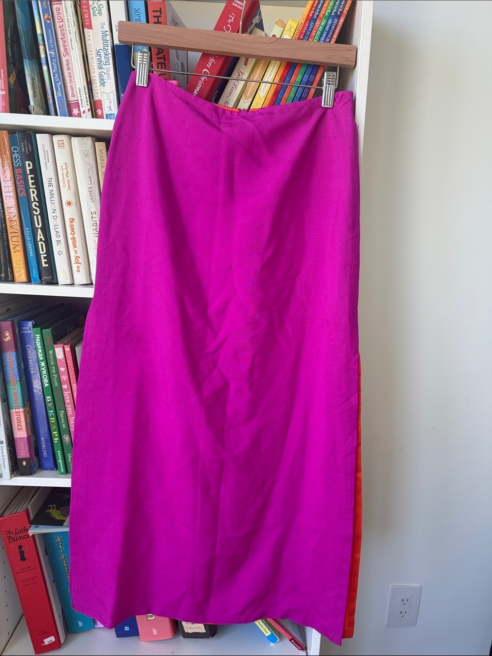 Vintage Cache rare 100% silk double color maxi skirt